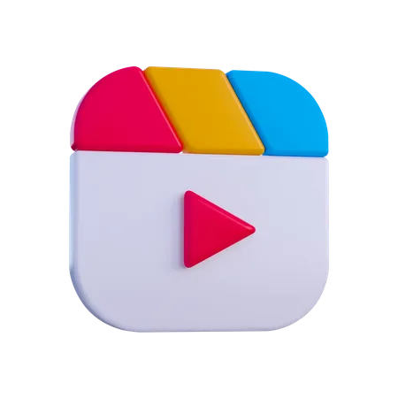 Video Player  3D Illustration