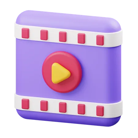 Video Player 3D Illustration