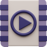 3d video strip logo