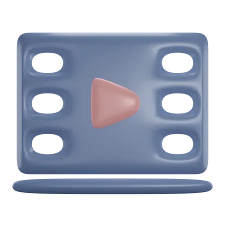Video Player 3 D Rendering 3D Icon