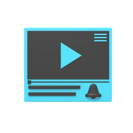 Video Player 3D Icon