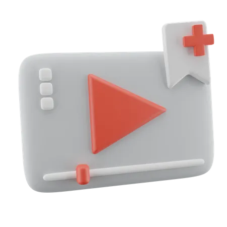 Video Player And Playlist 3D Icon
