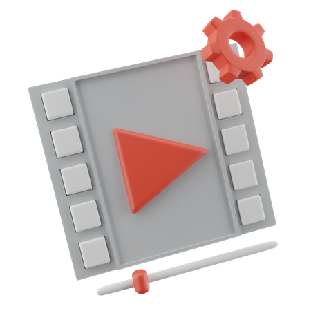 Video Player Setting 3D Icon