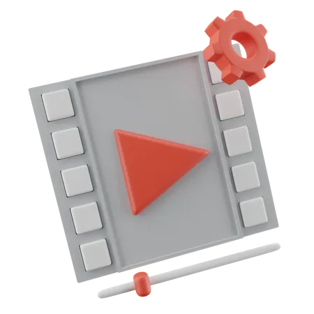 Video Player Setting 3D Icon