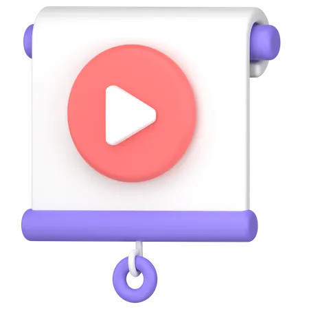 Video playing  3D Icon