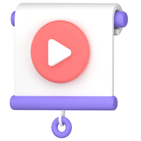 Video playing  3D Icon
