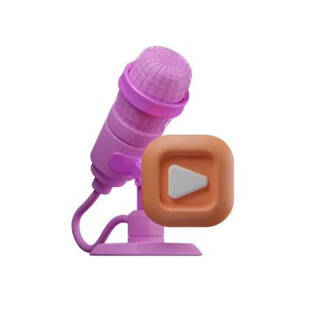 Video Podcast  3D Icon