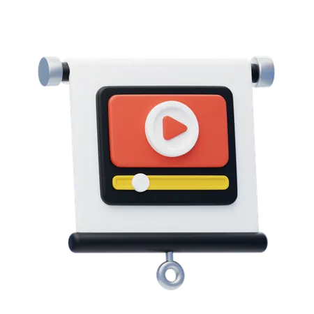 Video Presentation  3D Icon