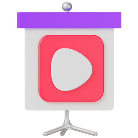 비디오 프레젠테이션  3D Icon