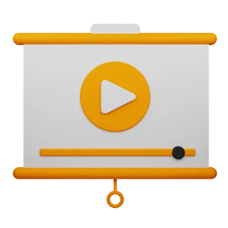 Video Presentation  3D Icon