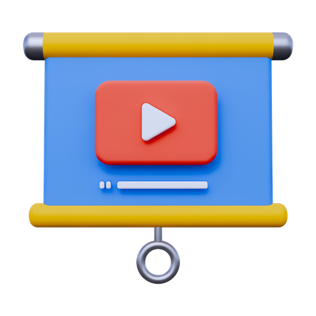 Video Presentation  3D Icon