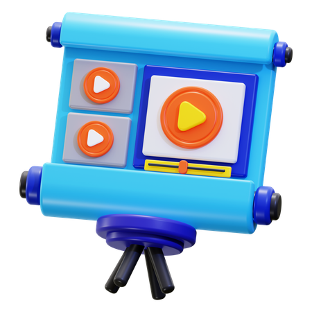 Video presentation  3D Icon