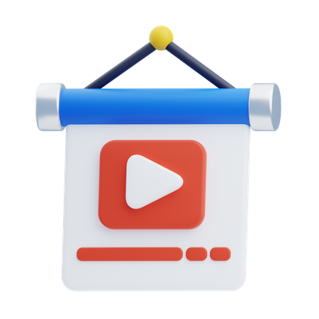 Video Presentation  3D Icon