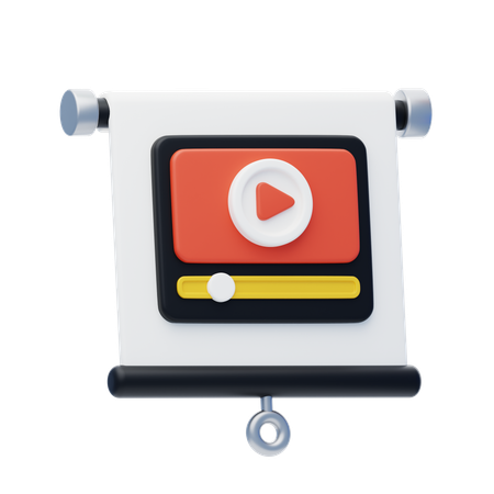 Video Presentation  3D Icon