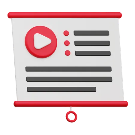 Video Presentation  3D Icon