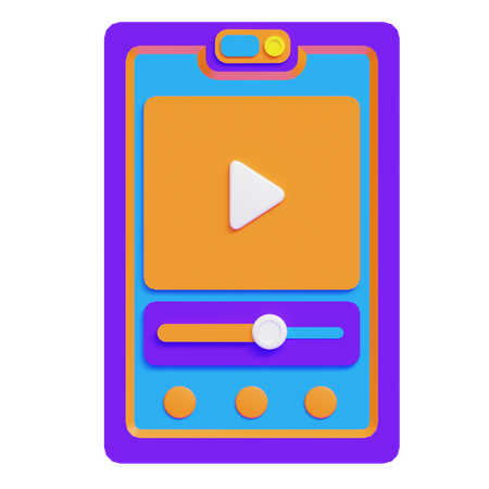 Video Presentation On Phone  3D Icon