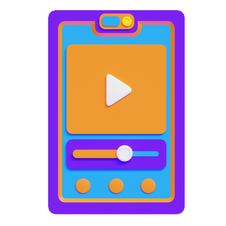 Video Presentation On Phone  3D Icon