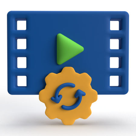 Video Processing  3D Icon