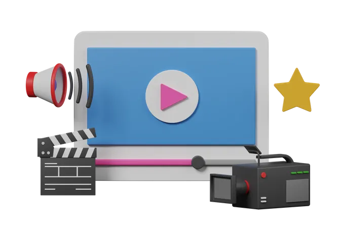 Video Production  3D Icon