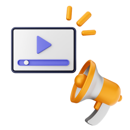 Promoção de vídeo  3D Icon