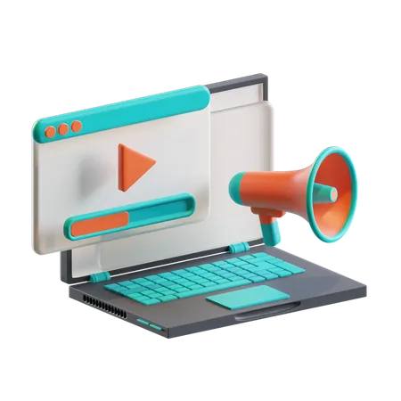 Promoção de vídeo  3D Icon