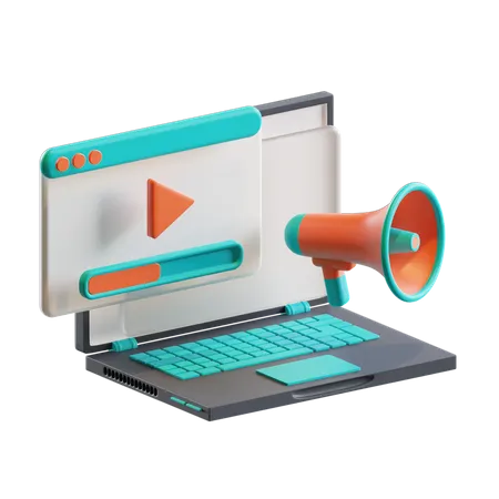 Promoción de vídeo  3D Icon