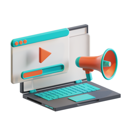 Video promotion  3D Icon