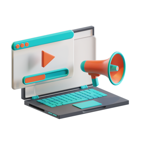 Video promotion  3D Icon