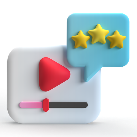 Video Rating  3D Icon