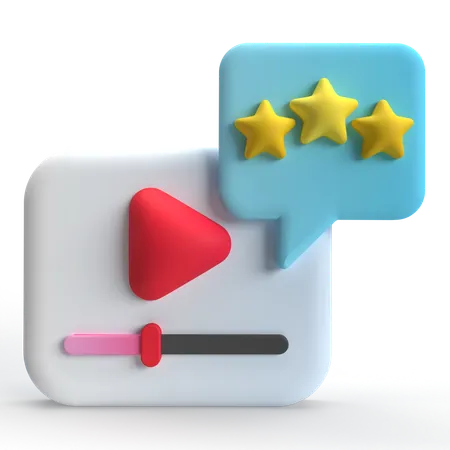 Video Rating  3D Icon