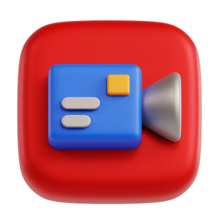 Video Record  3D Icon