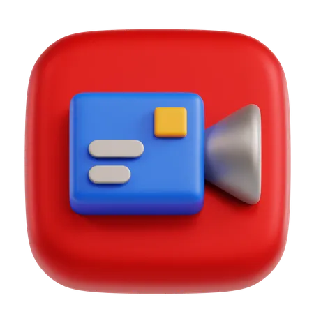 Video Record  3D Icon