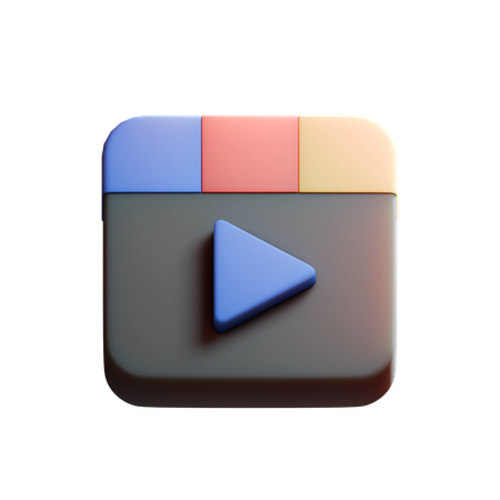 Carrete de vídeo  3D Icon