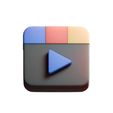 Carrete de vídeo  3D Icon