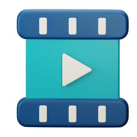 Video Reel 3D Icon