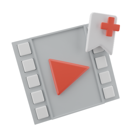 Video Save Playlist  3D Icon