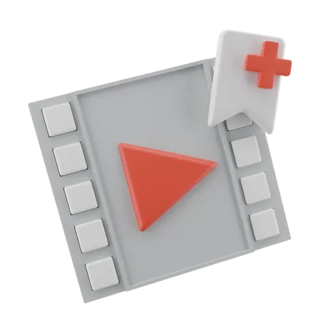 Video Save Playlist  3D Icon