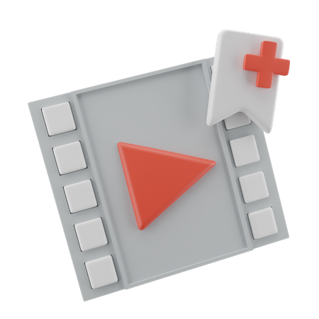 Video Save Playlist 3D Icon