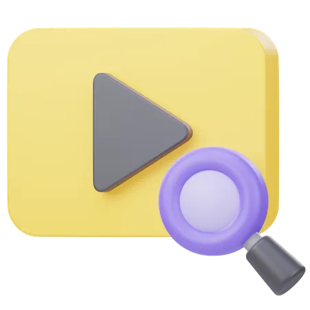 Video Search 3 D Illustration 3D Icon