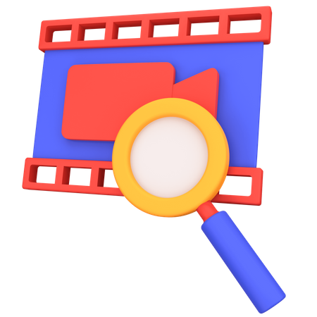 Video Search 3D Icon