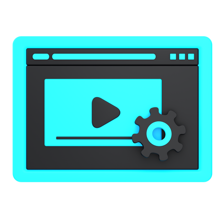 Video service  3D Icon