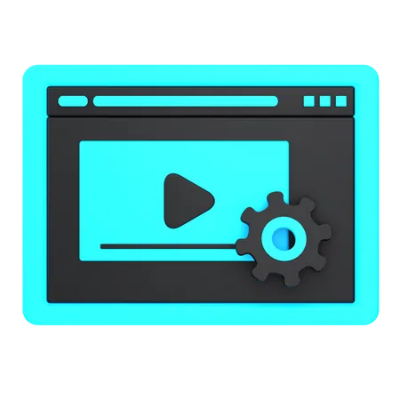 Video service  3D Icon