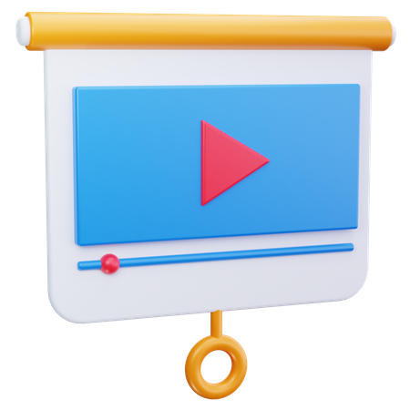 Video Slide  3D Icon