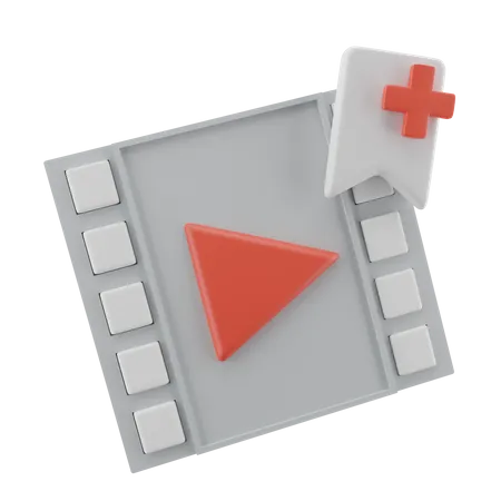Video-Wiedergabeliste speichern  3D Icon