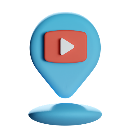 Video-Standort-PIN  3D Icon