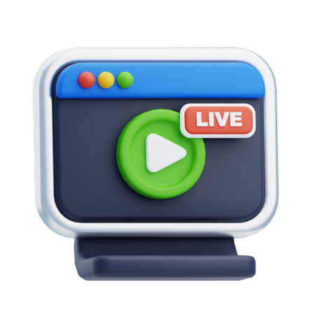 Video Stream  3D Icon