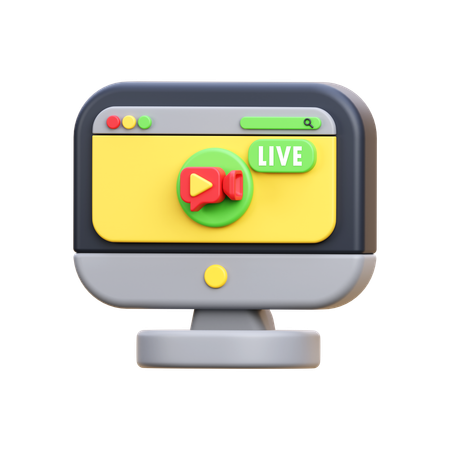 Video Stream  3D Icon