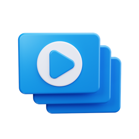 Video Stream  3D Icon