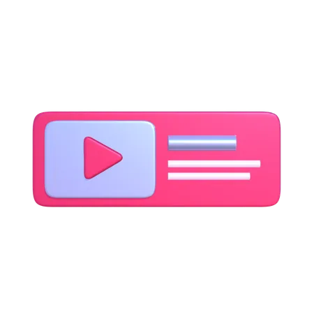 The Sleek Video Player Thumbnail Icon 3 D Is A Stylish And Modern Representation Of A Video Players Thumbnail 3D Icon