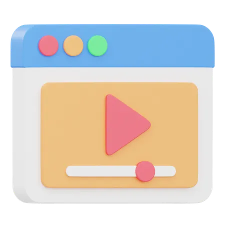 Streaming vidéo  3D Icon